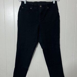 Chicos So Slimming Slim Jeans Womens 1 Regular Black Denim Flat Front Straight